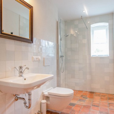 Reetdachhaus Amrum Norddorf Bliis Tidjen Hölck Ferienwohnung 3 - Bad